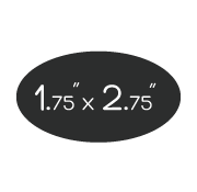 1.75in x 2.75in Oval Button