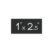 1in x 2.5in Rectangular Sticker